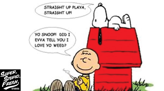keywords" content="funny, cartoon, snoopy, charlie Brown, weed, passed out, dog house,peanuts, snoop weed, HANGOVER, superstupidfresh.com,
