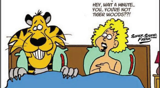 tiger woods, sex, white girl, superstupidfresh, funny, cartoon, 