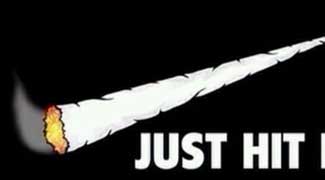 Just hit it, joint, weed, marijuana, made to look like, NIKE, logo, just do it,